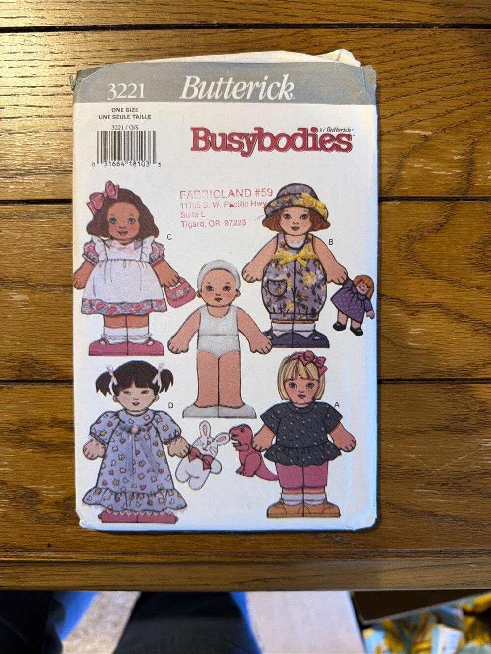 Vintage Butterick Pattern 3221 “Busybodies” DOLLS